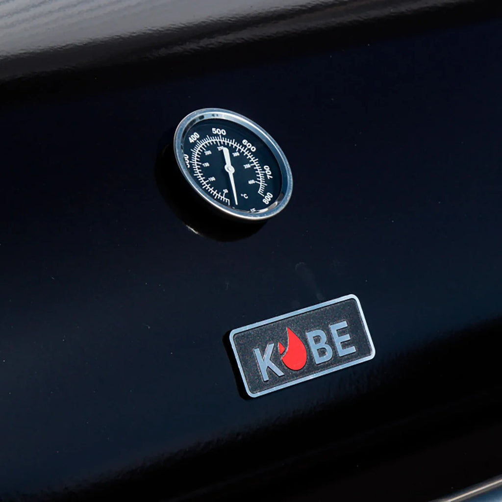 KOBE Barbecue a gas STYLE PLATINUM, BLACK EDITION 4 fuochi e fornello laterale, 145x61x116cm