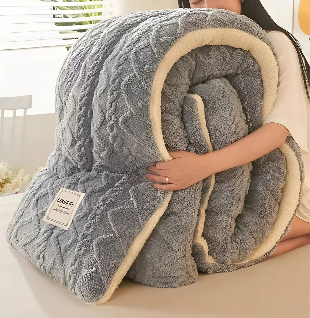 FluffFusion - Weiche und dicke Plüschdecke mit doppelseitigem Design