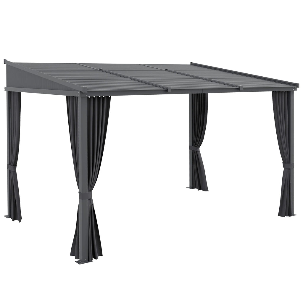 Outsunny Pergola Tettoia Scorrevoli Metallo