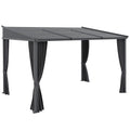 Outsunny Pergola Tettoia Scorrevoli Metallo