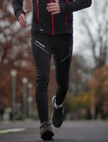 Herren Thermo Winter Laufhose Lang Pro Line Schwarz Setprodukt