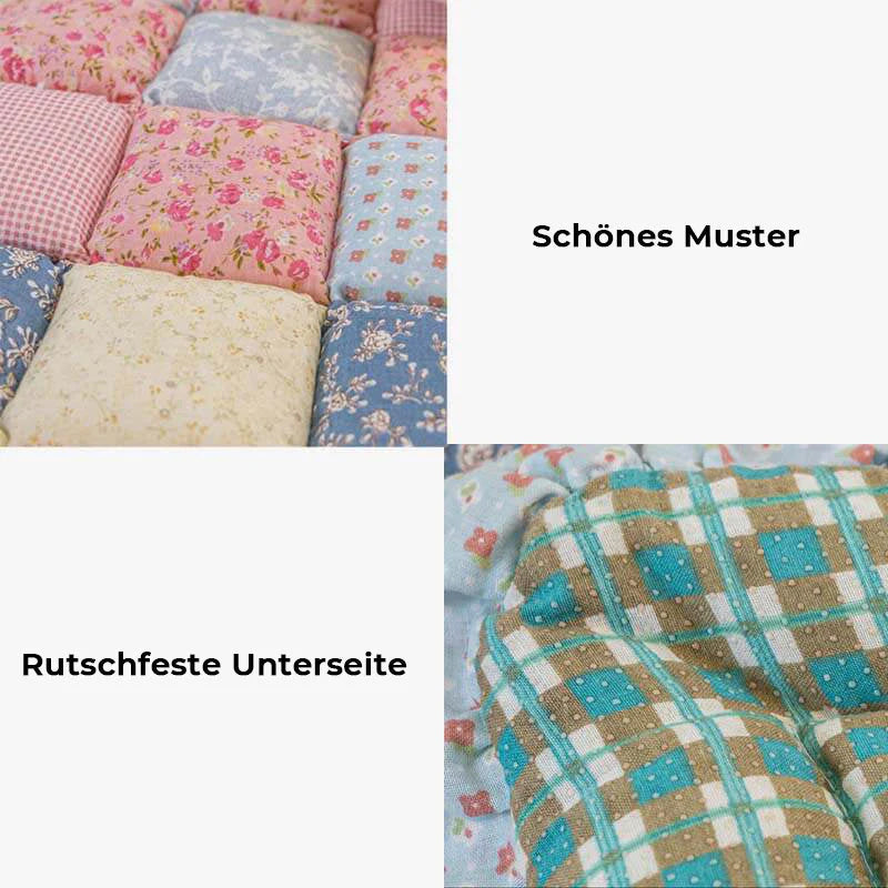 Eleganter Baumwoll-Sofabezug mit Blumenmuster – Handgefertigte Qualitt