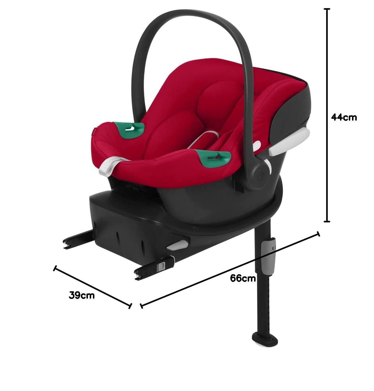 CBX by CYBEX Seggiolino Auto Aton B2 i-Size, Dalla nascita fino a ca. 24 mesi, Max. 13 kg, Inclusivo riduttore neonato, Compatibile con SensorSafe, Rosso