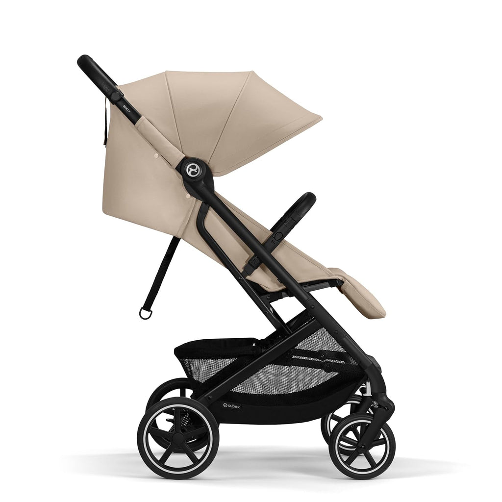 Cybex Gold Passeggino Beezy con imbracatura One-Pull, Dalla nascita fino a circa 4 anni (max. 22 kg), Compatto ed ergonomico, Almond Beige (Beige con telaio nero)