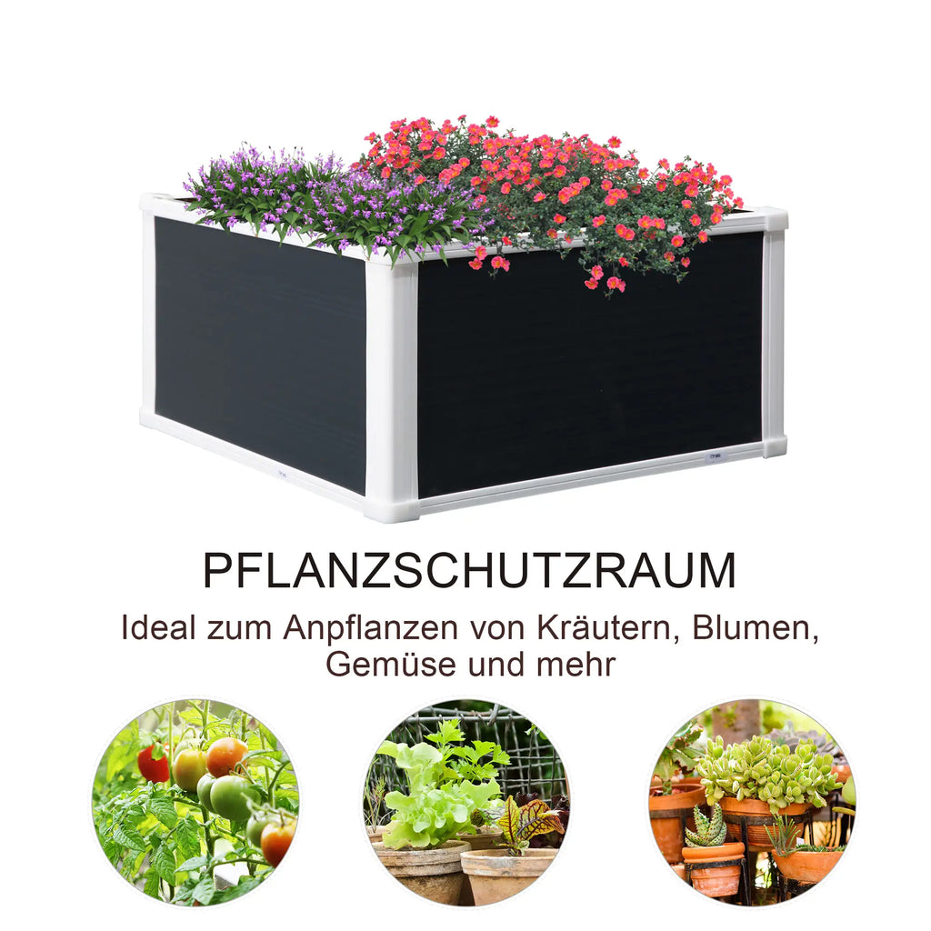 Outsunny Fioriera aiuola rialzata per verdure ed erbe aromatiche protetta dai parassiti