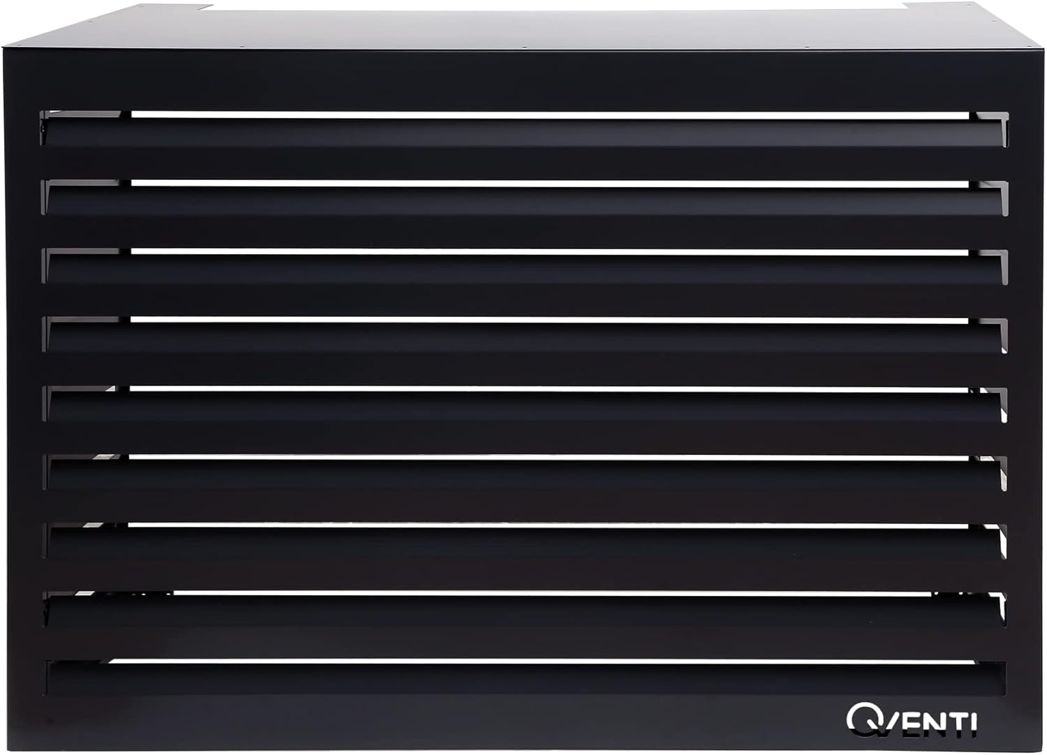 Copertura Qventi per condizionatore - Antracite/Grigio - Alluminio - Griglia di protezione - Rivestimento - Facile montaggio - Taglia S - Dimensioni esterne (LxPxH): 100 x 50 x 75 cm