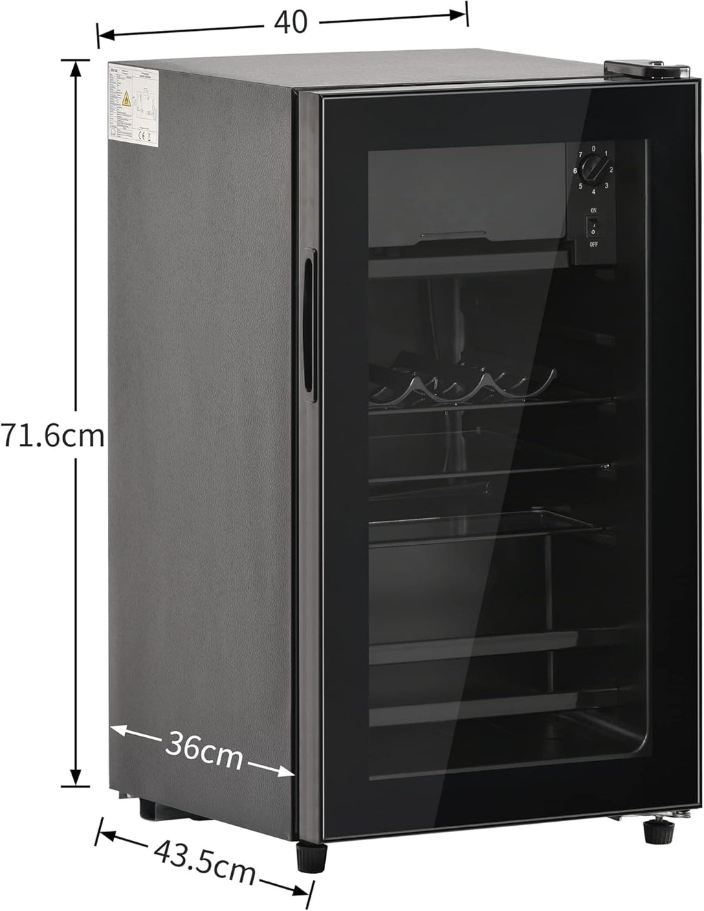 Frigorifero Merax 128L, Frigorifero da incasso per bevande con frigorifero da 120L + congelatore da 8L, con luce LED interna e ripiani regolabili, silenziosissimo per ristorante, bar, bevande e birra