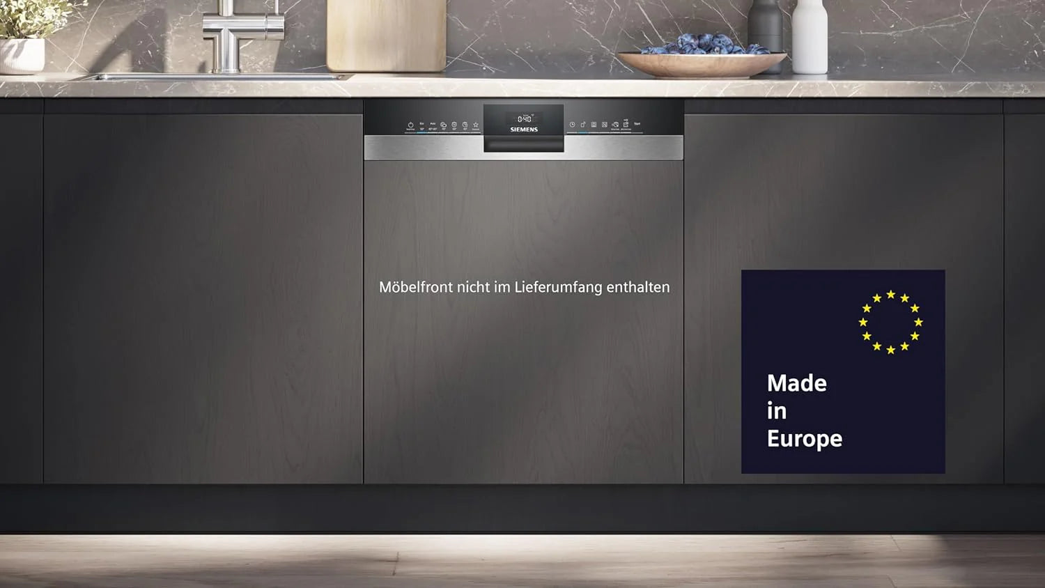 Siemens SN63EX06VE, iQ300 Smarter Lavastoviglie, Lavastoviglie a incasso totale, 60 cm, Cassetto posate, Extra silenziosa, varioSpeed, Apertura automatica porta, Triple rackMatic, infoLight, intensiveZone