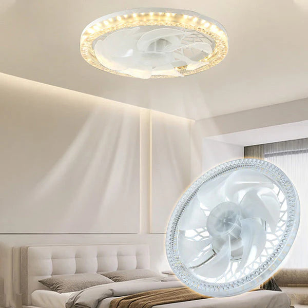 BreezeLamp - Luce ventilatore da soffitto regolabile con telecomando