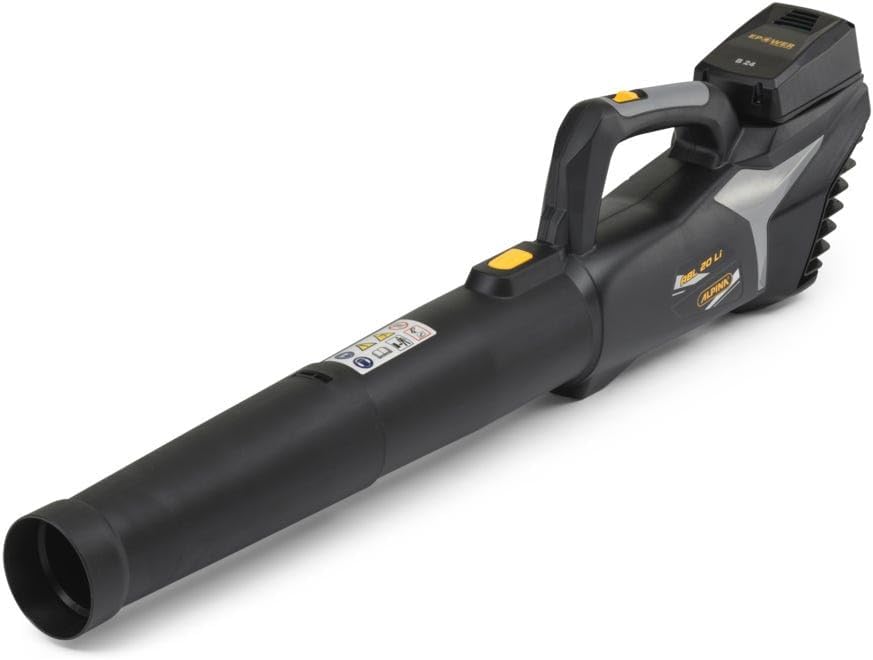 Soffiatore a batteria Alpina ABL 20 Li Kit, per un giardino curato, batteria da 20 V (4 Ah), 280 W, tubo rimovibile salvaspazio, include batteria e caricabatterie.