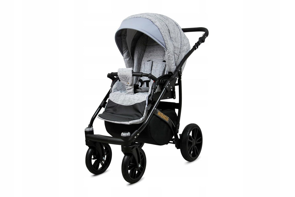 BabyLux® Bambimo Set Passeggino 3 in 1 - Optimal - incl. Navicella, Seduta Passeggino, Seggiolino Auto Ovetto - Seggiolino Auto - Set Passeggino - Passeggino Combinato con Borsa Fasciatoio, Parapioggia ecc.