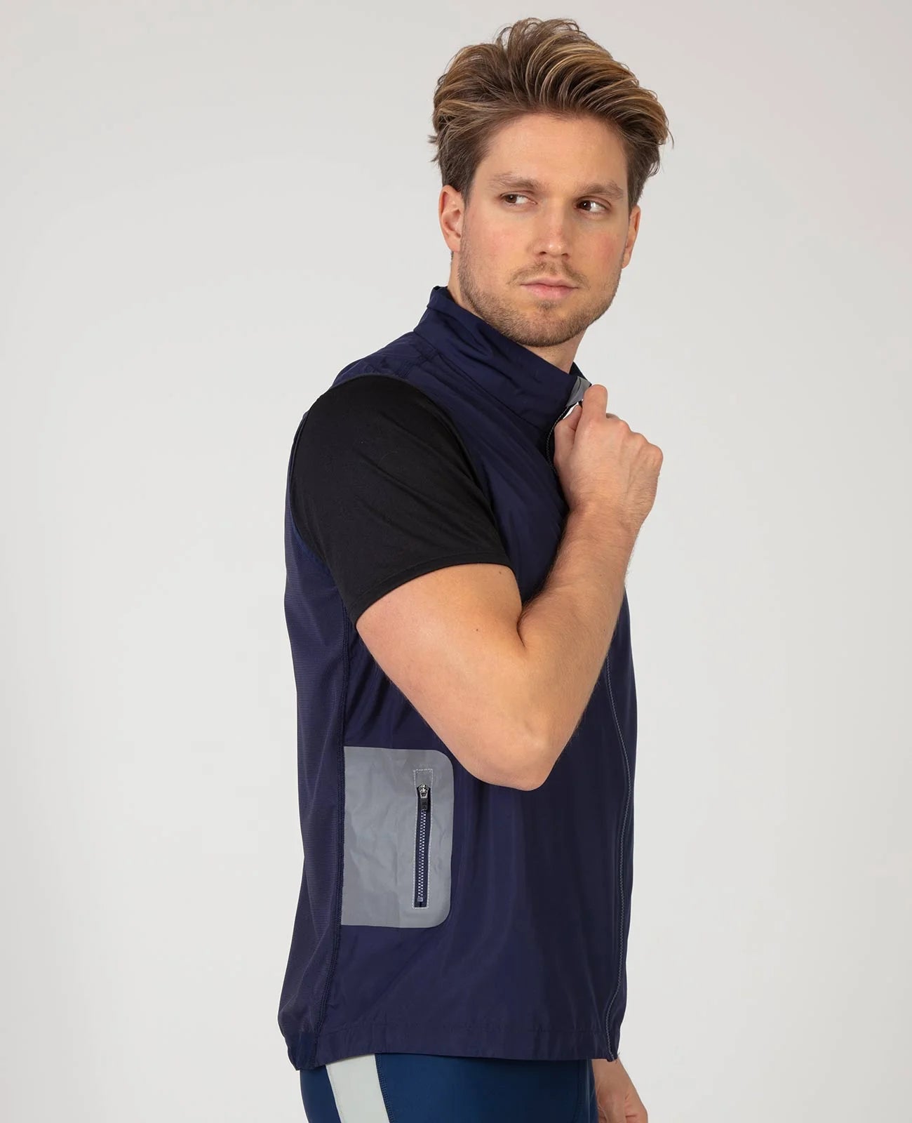 Gilet antivento leggero da uomo - Gilet da ciclismo - Gilet da corsa Pro Line Blu