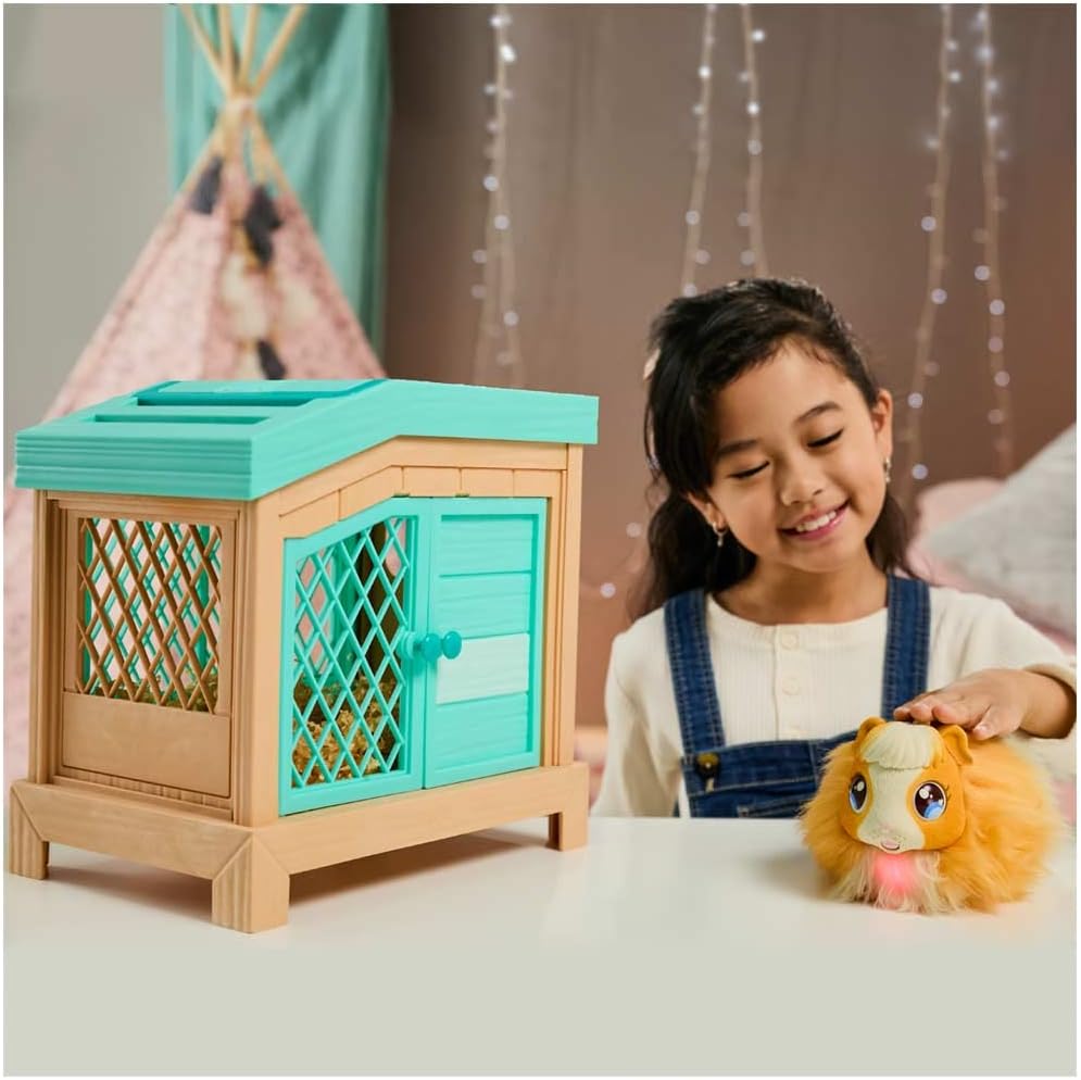 Little Live Pets – Mama Surprise | Porcellino d'India Interattivo con Gabbia e 3 Bebè a Sorpresa. Oltre 20 Suoni e Reazioni, Modello di Gioco Ripetibile, 5 anni / 60 mesi