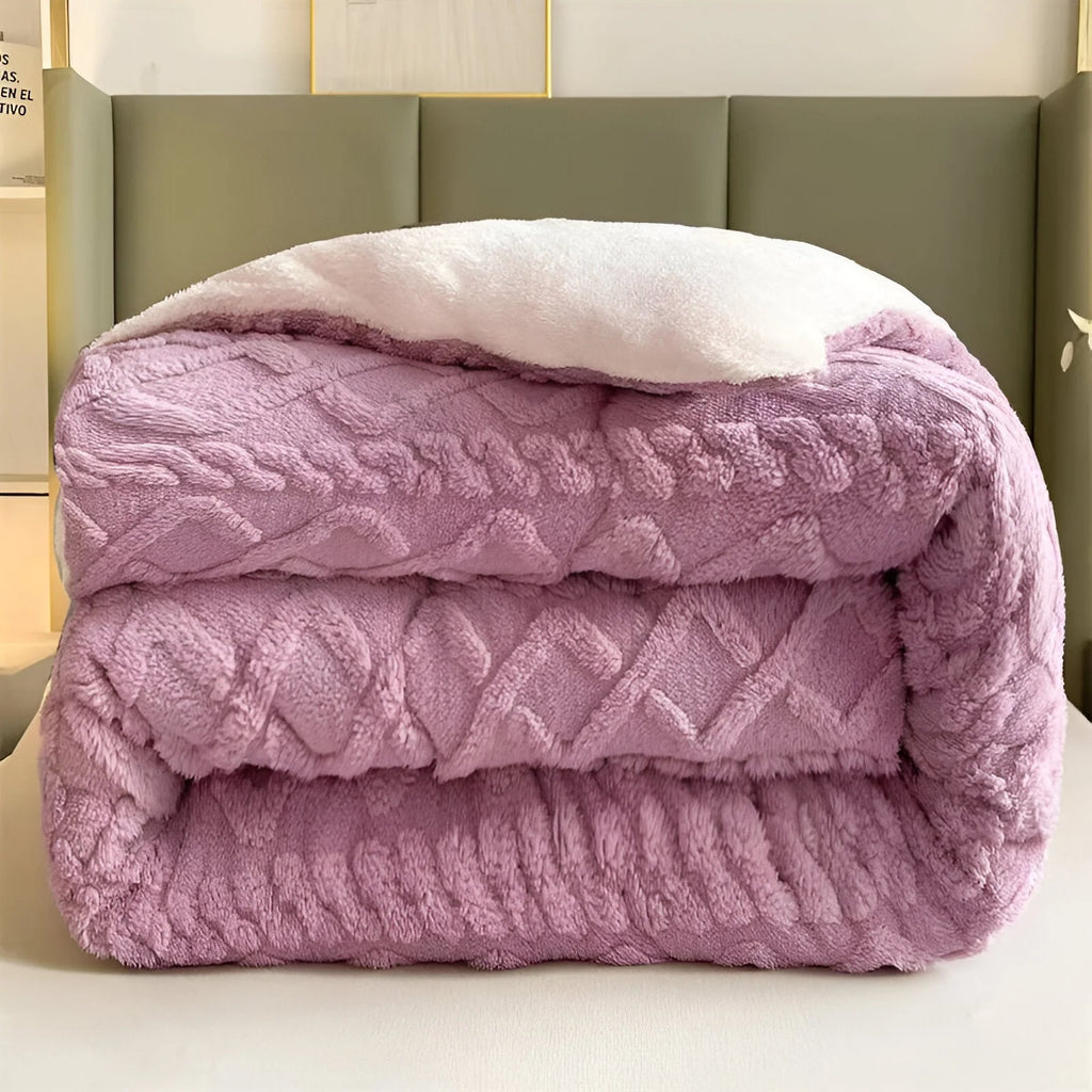 FluffFusion - Weiche und dicke Plüschdecke mit doppelseitigem Design