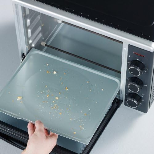 SEVERIN Forno e Tostapane con funzione ventilata, Mini Forno con griglia, teglia da forno, spiedo rotante e pietra per pizza, forno ventilato versatile con capacità di 42 L, 1.800 W, nero, TO 2058