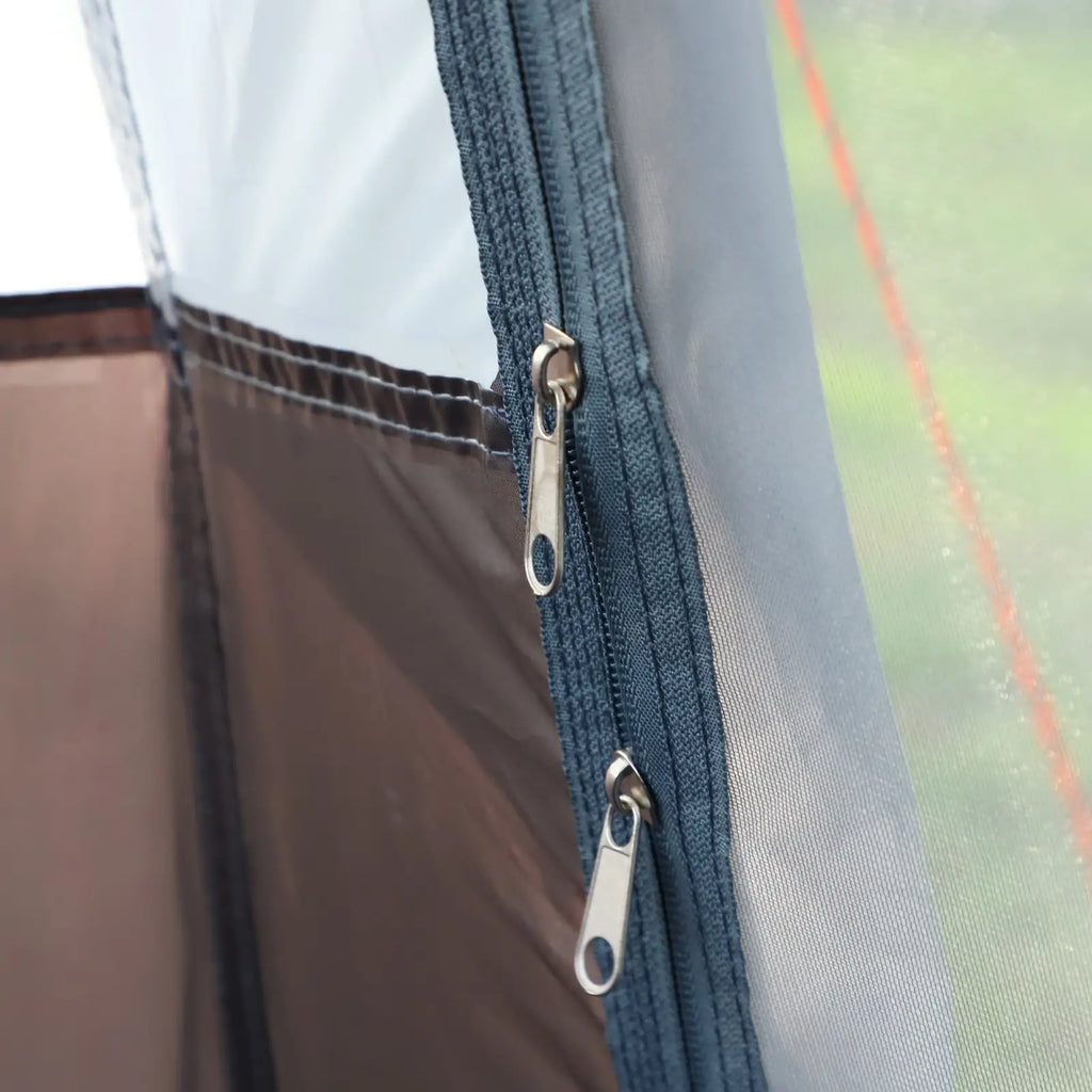 Tenda da campeggio Outsunny 3-4 persone, tenda a cupola grigio-nera