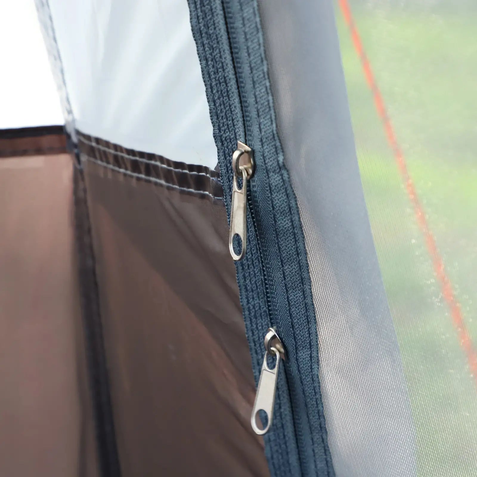 Tenda da campeggio Outsunny 3-4 persone, tenda a cupola grigio-nera