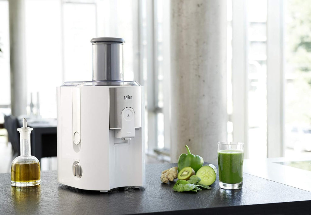 DeLonghi Braun J700 Multiquick 7 Spremiagrumi | Spremiagrumi ad alta potenza | Ampia apertura per il riempimento (75 mm) | Innovativo sistema antigoccia | Potente motore da 1.000 Watt | argento