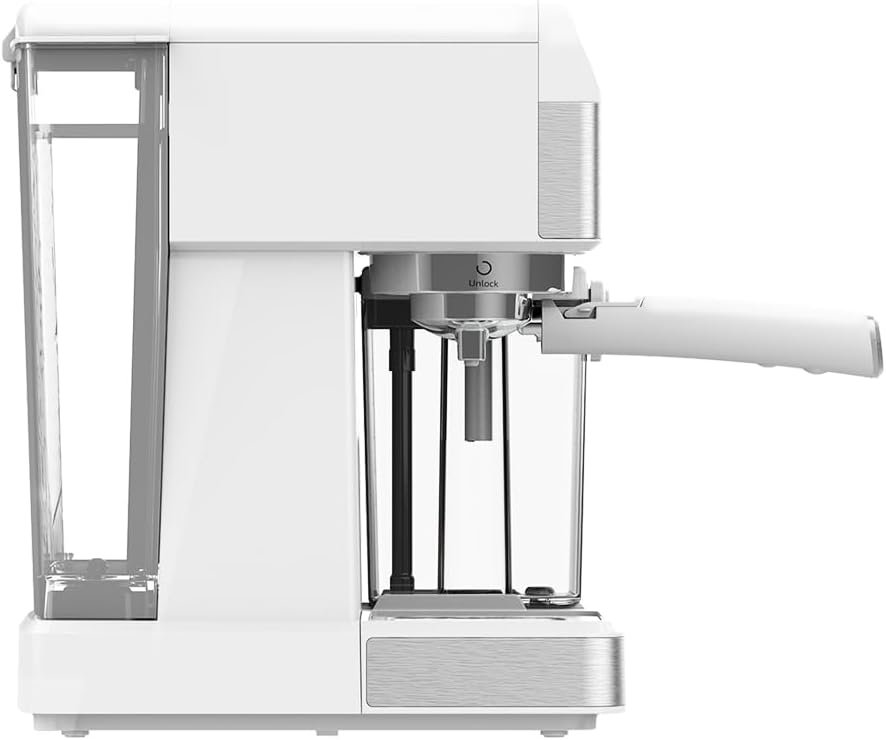 Cecotec Halbautomatische Espressomaschine Power Instant-ccino 20 Touch Serie Nera. 1350 W, 20 Bar Druck, 500 ml Milchtank, Touch-Steuerung, 1,4 Liter Wassertank, Edelstahl-Finish