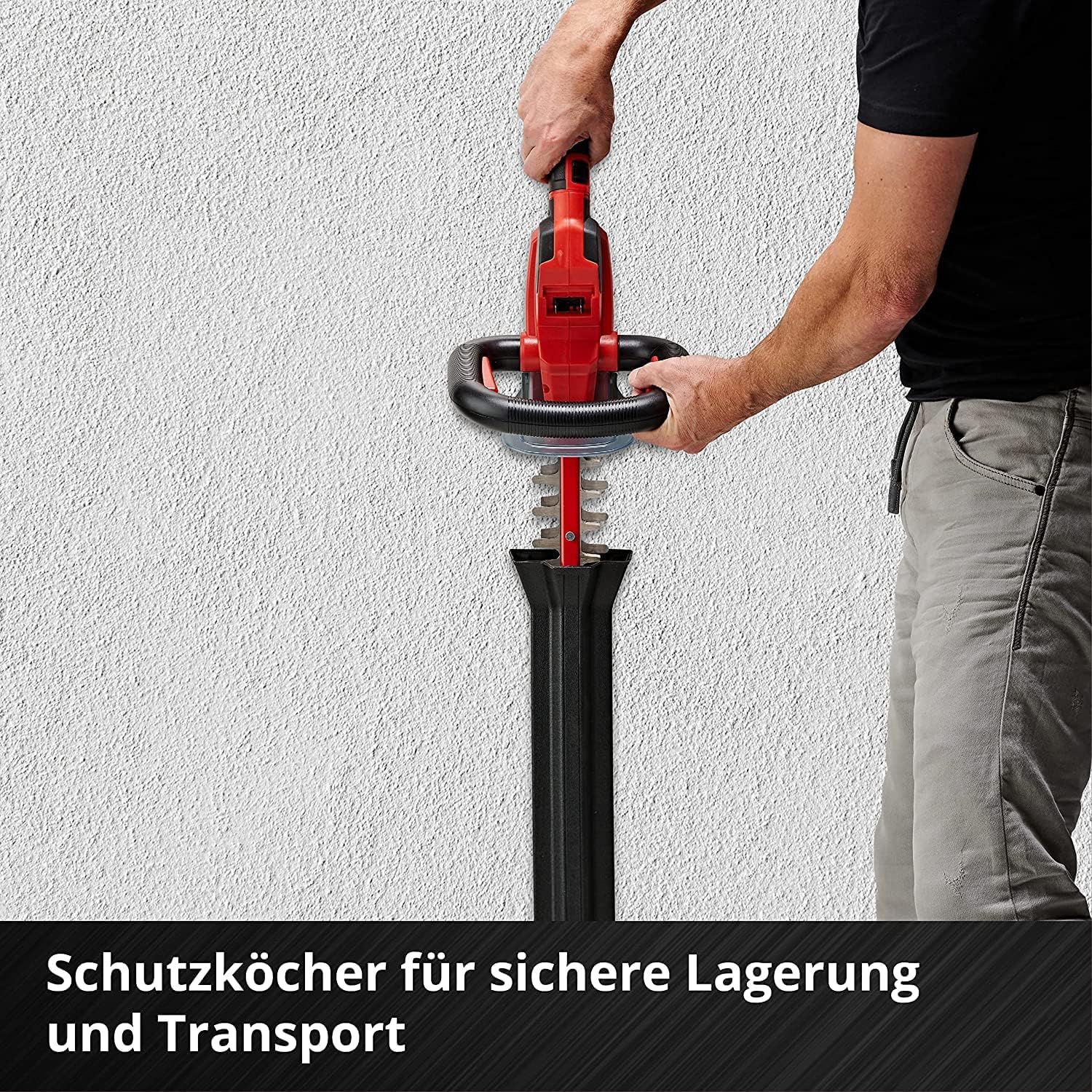 Einhell Tagliasiepi a batteria GE-CH 18/60 Li-Solo Power X-Change (18 V, lunghezza di taglio 60 cm, distanza denti 22 mm, impugnatura orientabile, inclusa protezione antitaglio, senza batteria)