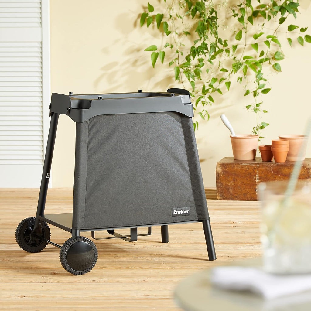 Enders Gasgrill Urban II Pro, barbecue da tavolo, funzione grill, cottura e forno, 2 bruciatori in acciaio inox, con termometro per grill, barbecue da balcone e campeggio, corpo in alluminio pressofuso, griglia in ghisa, #2062