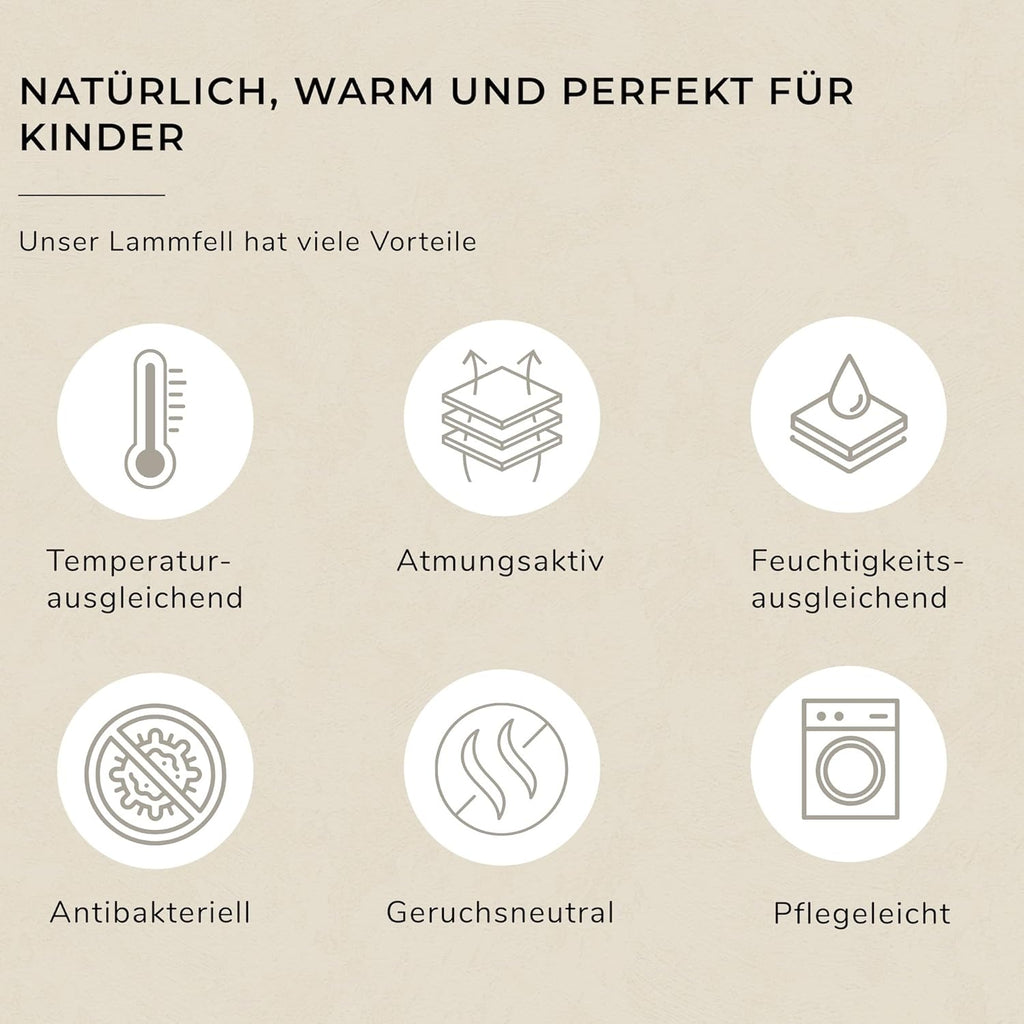 WERNER CHRIST BABY, Kinderwagen-Fußsack CORTINA – Thermo Winterfußsack (Kinder ab 6 - bis 36 Monate), mit herausnehmbarer Lammfelleinlage, medizinisches Fell, in Black (schwarz)
