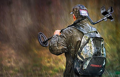 Metal detector per tutte le stagioni Fisher F22 con bobina sommergibile, nero
