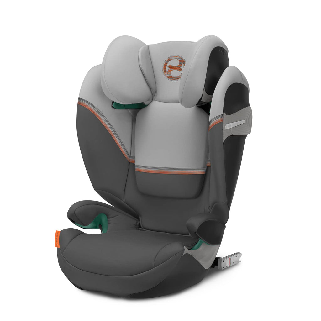CYBEX Gold Seggiolino auto Solution S2 i-Fix, Per auto con e senza ISOFIX, 100-150 cm, Da 3 a 12 anni circa (15-50 kg), Lava Grey