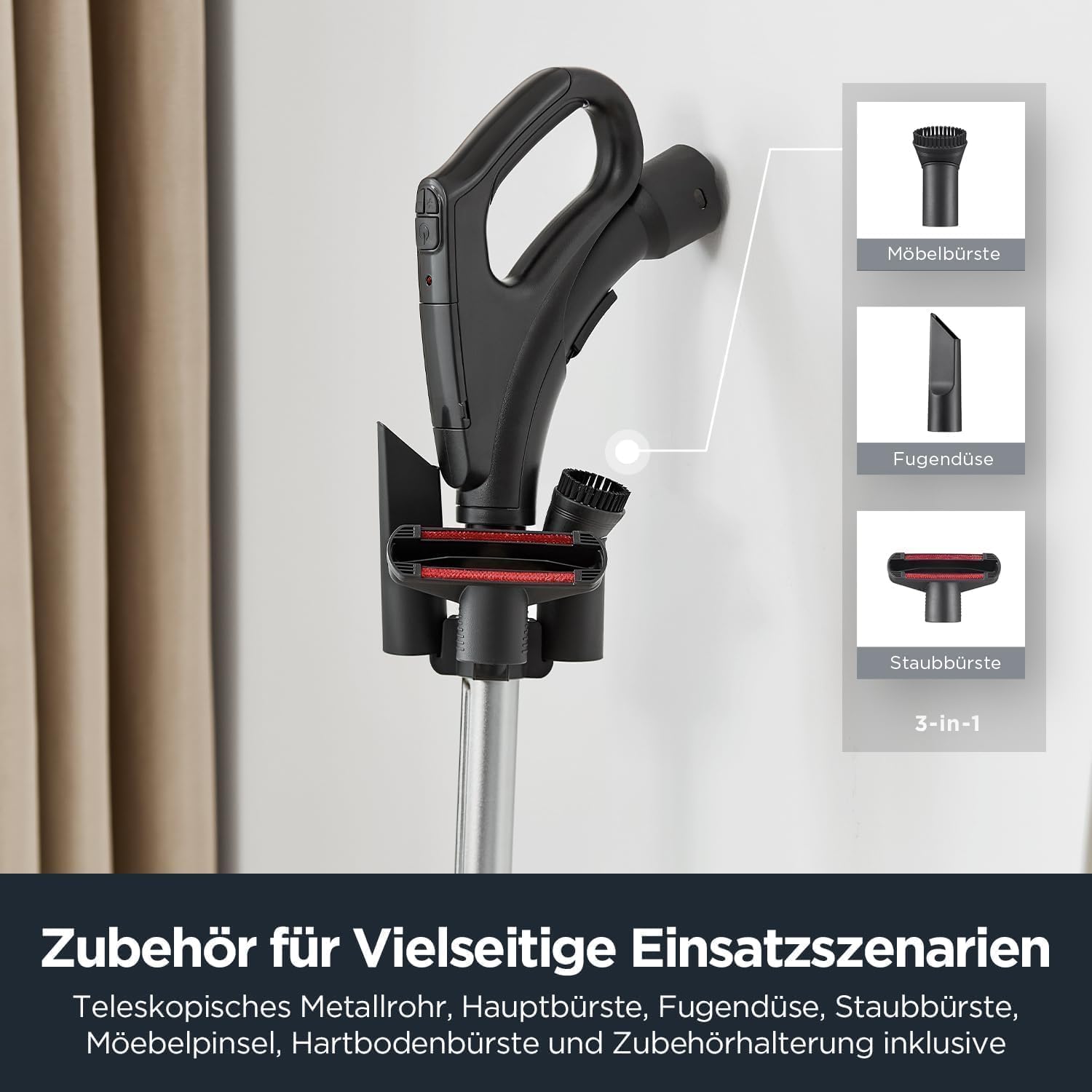 Eureka NEN300 Aspirapolvere a traino con sacco 700W, 62 dB(A) Estremamente silenzioso, Aspirapolvere potente con filtro igienico e spazzola per pavimenti duri, parquet, tappeti, piastrelle, 2L