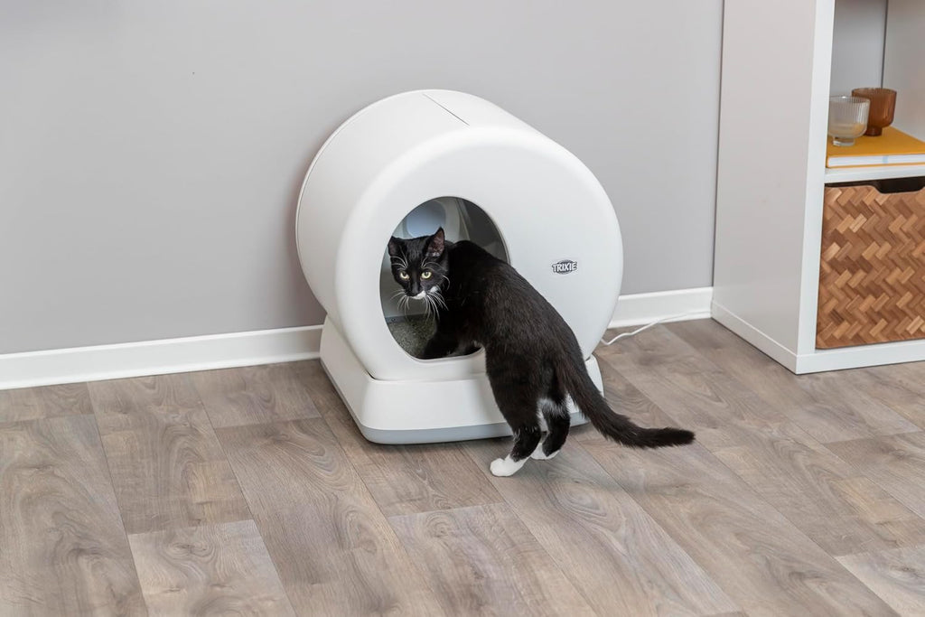 TRIXIE Lettiera autopulente per gatti 53 x 55,5 x 52 cm – per una pulizia duratura – pratica lettiera elettrica per gatti a partire da 1,5 kg / 4 mesi – silenziosa e sicura - 40040