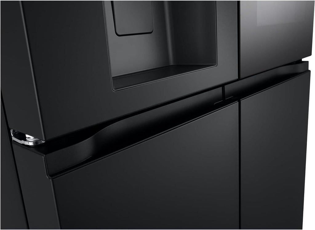 LG GMG861EPAE InstaView SLIM Multi-Door, Classe E, 508 L, Frigorifero Combinato, Erogatore di acqua, ghiaccio e ghiaccio tritato con UVnano, Total NoFrost, Compressore Smart Inverter, Wi-Fi, Colore Nero Opaco