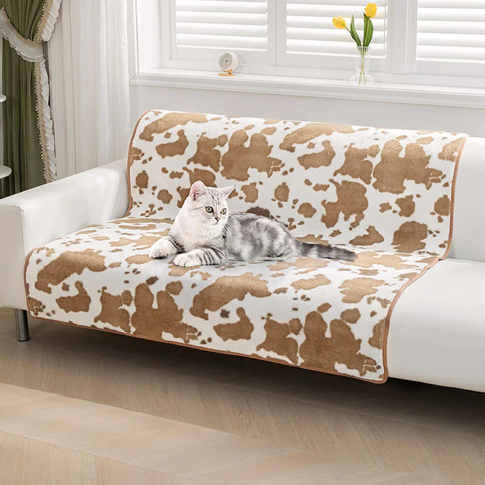PetComfort – Kuschelige Haustiermatte im trendigen Kuhmuster für Hunde und Katzen