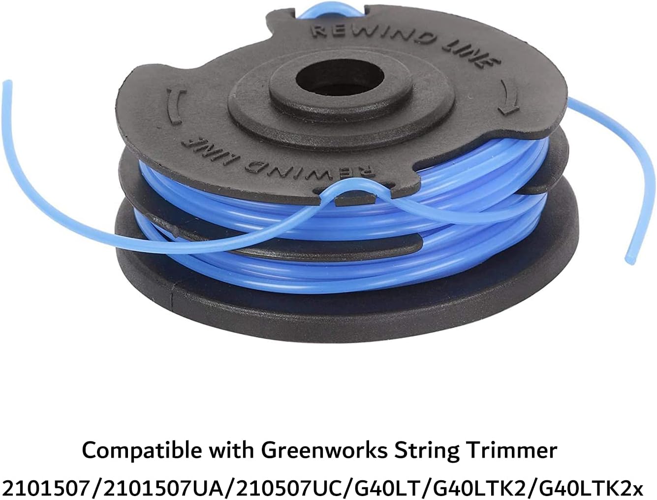 Greenworks 40V Akku Rasentrimmer für mittelgroße Gärten, höhenverstellbar, 30 cm Schnittbreite, automatischer Vorschub 1,65 mm Nylon Faden, zwei 40V 2Ah Akkus & Ladegerät, 3 Jahre Garantie G40LTK2X