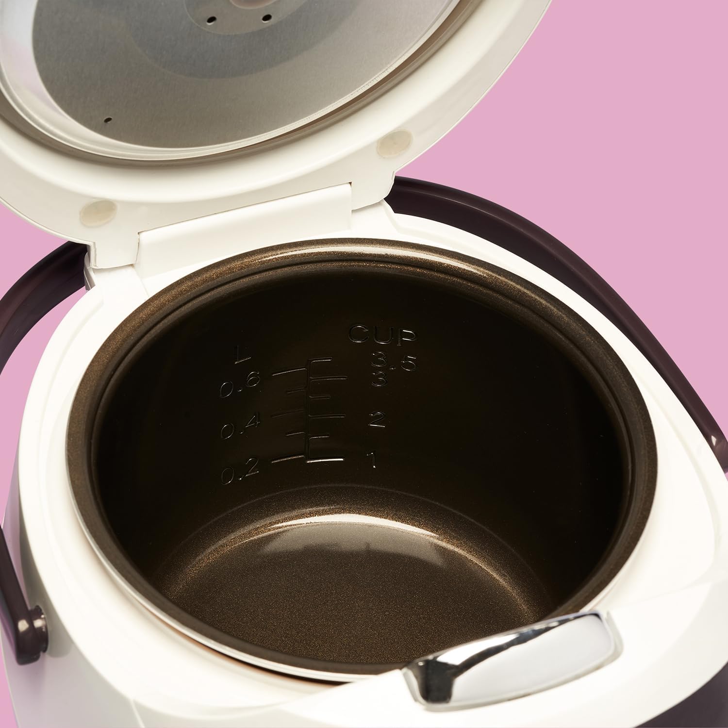 REISHUNGER Cuociriso digitale piccolo, nero | Da 0,6 L fino a 3 persone | Funzione mantenimento calore, timer e pentola premium | Multicooker e vaporiera piccoli, 8 programmi, tecnologia a 7 fasi