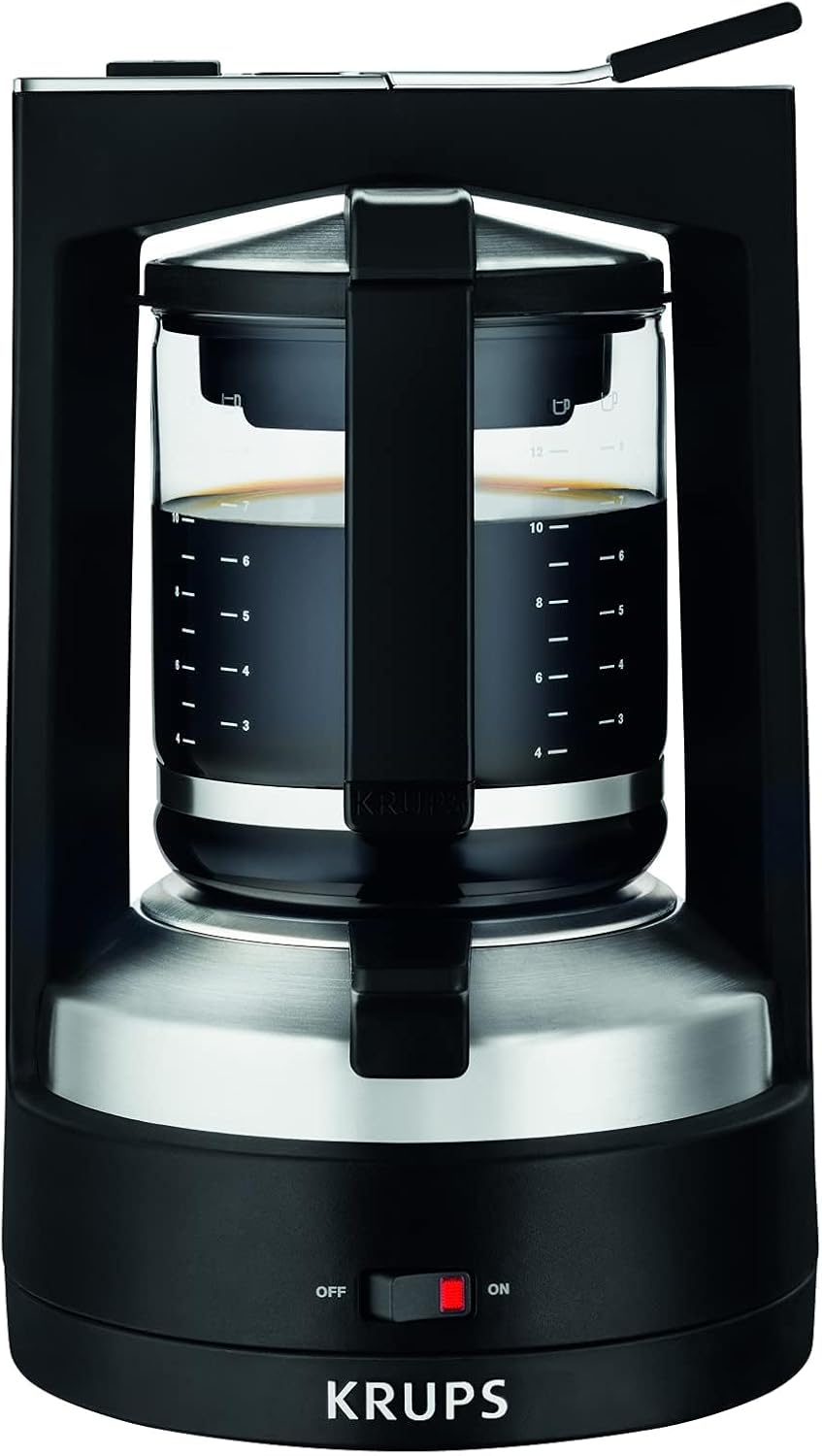 Krups KM4689 Macchina da caffè con filtro T8 | 850 Watt | Spegnimento automatico | 8-12 tazze | Interruttore on/off illuminato | Nero