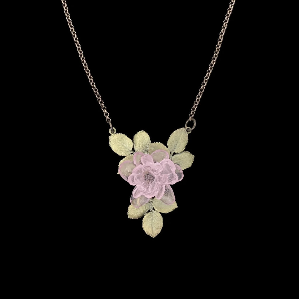 Rosa Rose Kette mit Anhnger