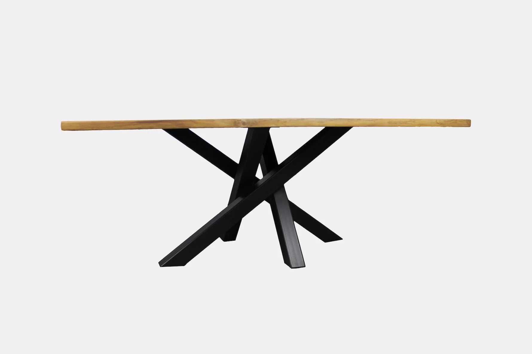 Serie MAXIM | Baumkantentisch - Eiche - inkl. Tischbein Spider - versch. Gren und Farben | Lnge: 160 - 300 cm | Breite: 90 -100 cm