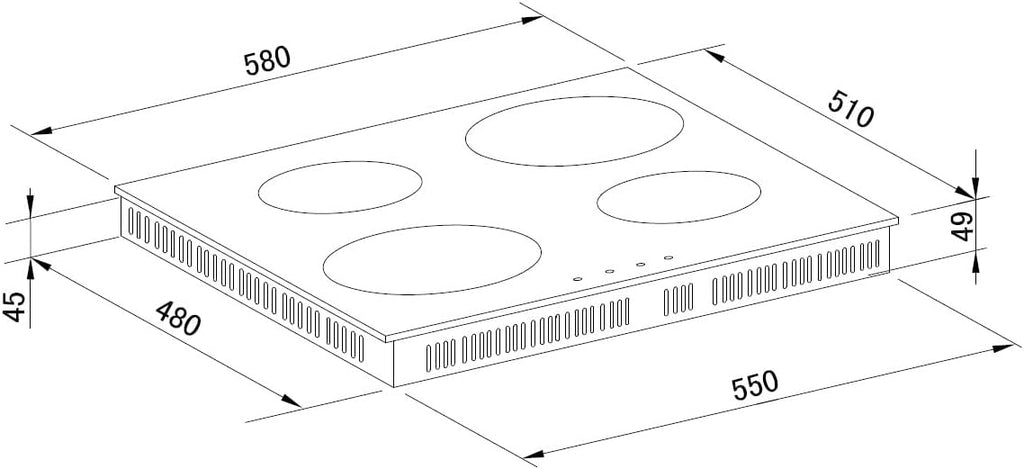 PKM KH-BIC3-I GK IX-2 Set forno da incasso in acciaio inox 60 cm con piano cottura in vetroceramica
