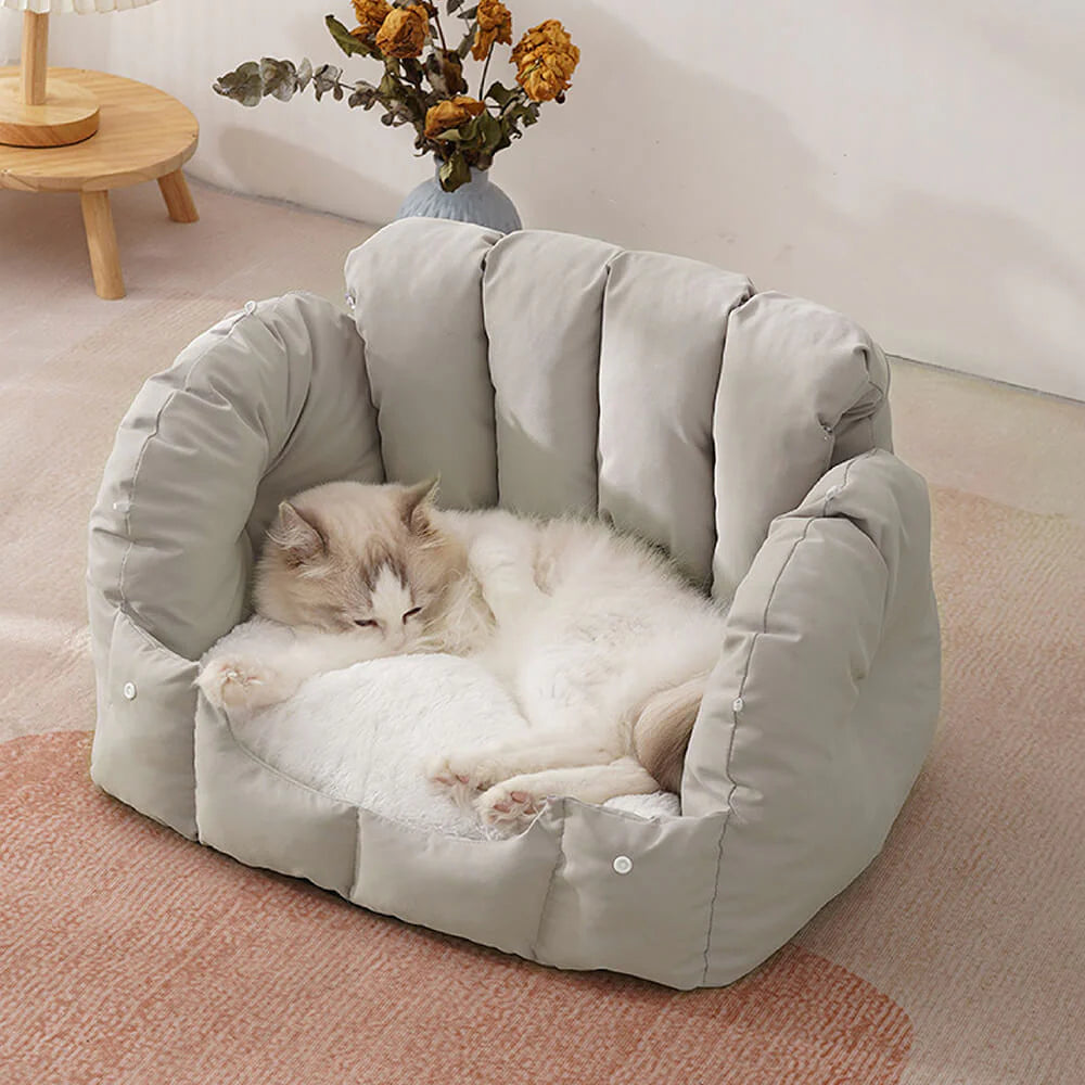 KatzenKomfort – 2-in-1 beheizbare Katzenhhle mit halboffenem Design