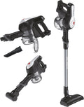 Hoover Akku-Staubsauger Tierhaare H-FREE 100 PETS ohne Beutel + Tierdüse I bis 40 Min. Laufzeit I Staubsauger kabellos mit LED, XL Staubbehlter & Parkfunktion I Akkusauger mit Fugendüse & Staubbürste