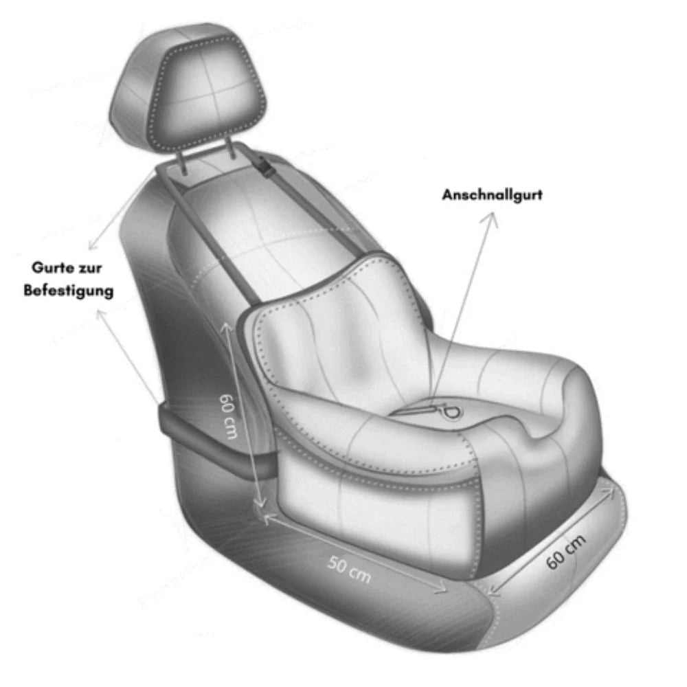 Seggiolino e lettino da auto per cani - Comfort in viaggio