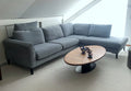 Divano angolare espositivo Sits Anja, azzurro, 293 x 221 cm, rivestimento sfoderabile