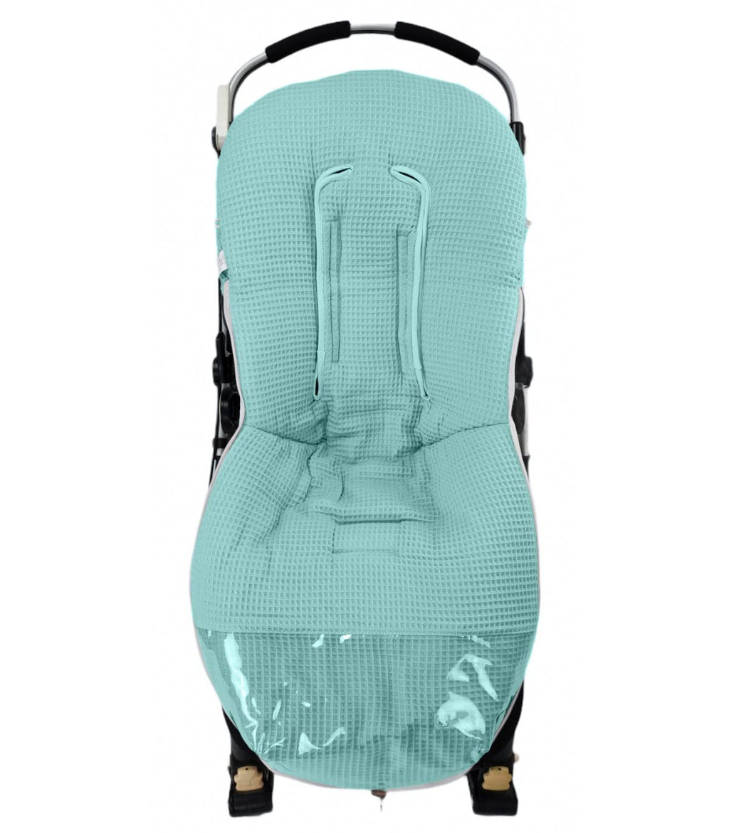 Universal Fußsack für Kinderwagen oder Buggy – Waffle – Handmade – Nenel (Grau)