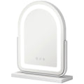 HOMCOM Specchio per Trucco con Illuminazione LED Controllo Touch Bianco