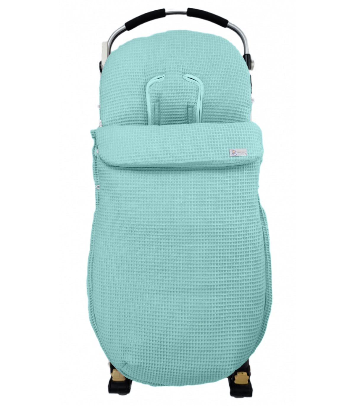Universal Fußsack für Kinderwagen oder Buggy – Waffle – Handmade – Nenel (Grau)