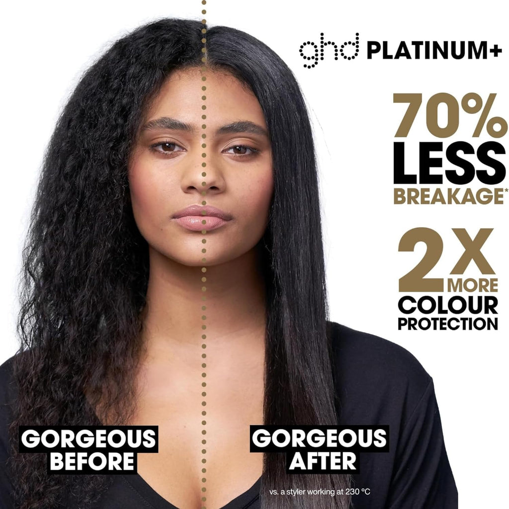 ghd Platinum+ Piastra per Capelli e Styler Professionale Nero - Capelli più forti, più lucidi, protezione colore - Per Tutti i Tipi di Capelli