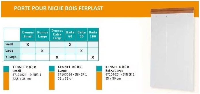 Ferplast Tenda per cucce, modello DOMUS MAXI, porta per cucce da esterno, a lamelle trasparenti in PVC, impermeabile, protezione dal vento e dal freddo, 40,5 x 69 cm