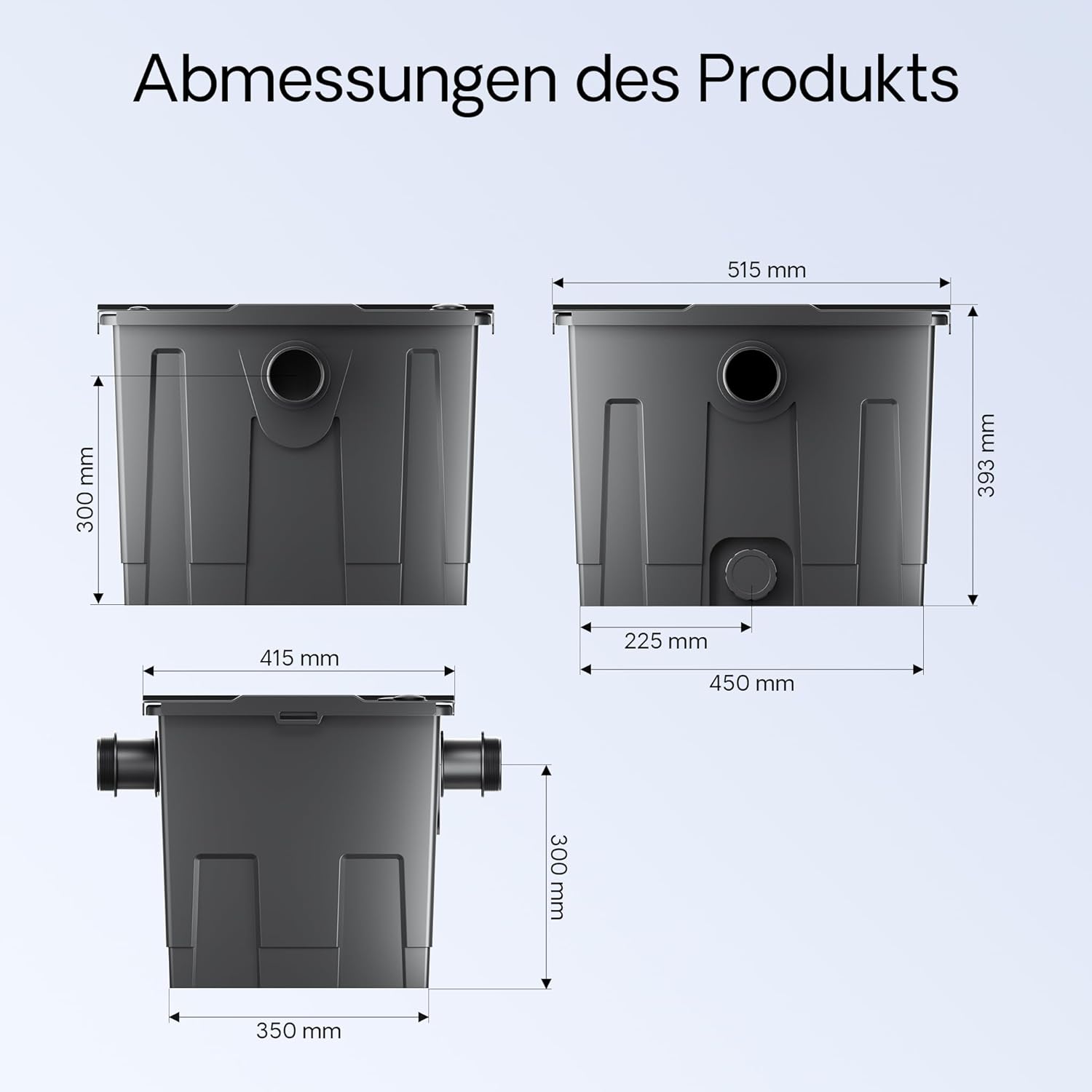 SunSun Bio CBF-350C Teichfilter bis 90000L Teichvolumen max. 10000L/h 3-Kammer Durchlauffilter Modulteichfilter Teich Filter Biofilter