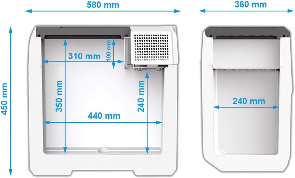 Mobicool FR40 Congelatore Portatile a Compressore Elettrico, Capacità 38 Litri, 12/24V e 230V per Auto, Camion, Barca, Camper e Presa di Corrente