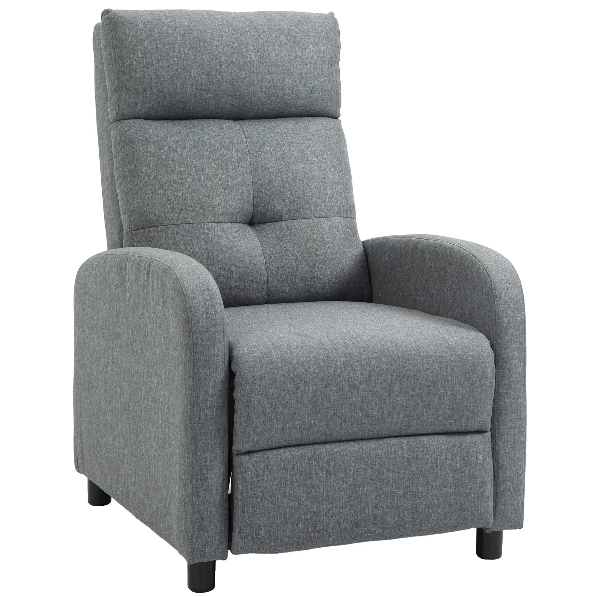 HOMCOM Relaxsessel mit Liegefunktion Grau